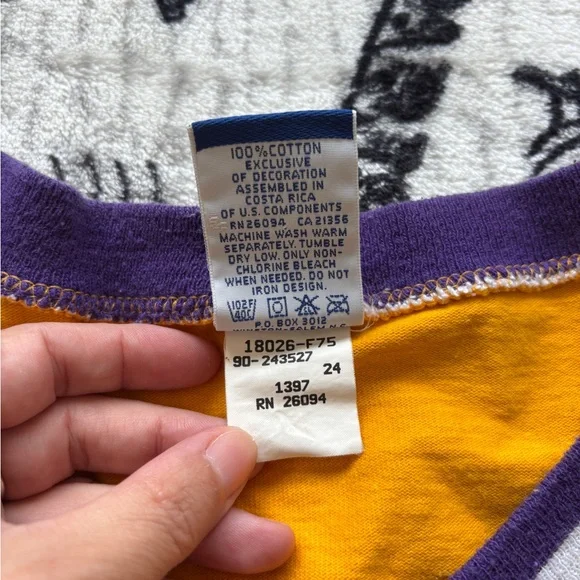 VINTAGE LOS ANGELES LAKERS NBA BASKETBALL PLAYER ISSUE CHAMPION AUTHENTIC